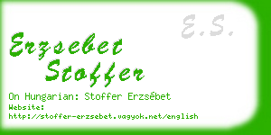 erzsebet stoffer business card